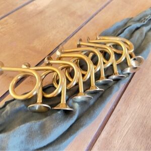 Set of Gold Miniature Bugles